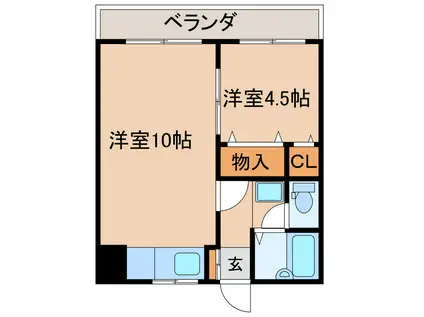 イペリアルコート寿(1LDK/2階)の間取り写真