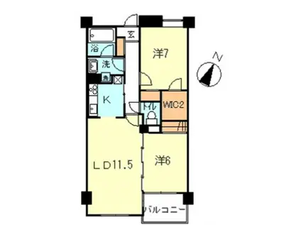 MONTEROSA・K(2SLDK/11階)の間取り写真