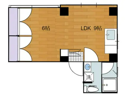 シャトレブーケ(1LDK/2階)の間取り写真