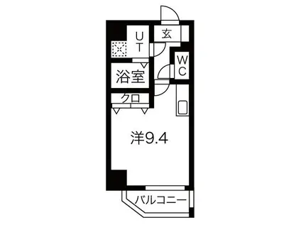 シェモア泉(ワンルーム/8階)の間取り写真