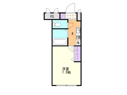 アトーレ下落合マンション(1K/2階)の間取り写真