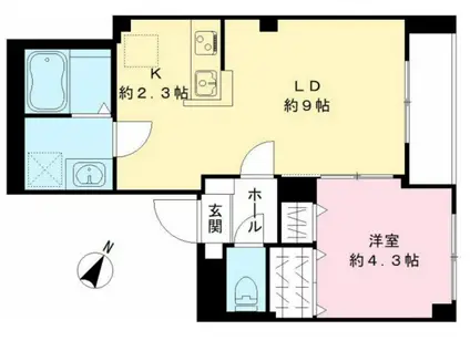PARKMAISON(1LDK/2階)の間取り写真