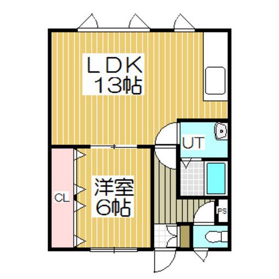 LAPIN BLANC A(1LDK/1階)の間取り写真