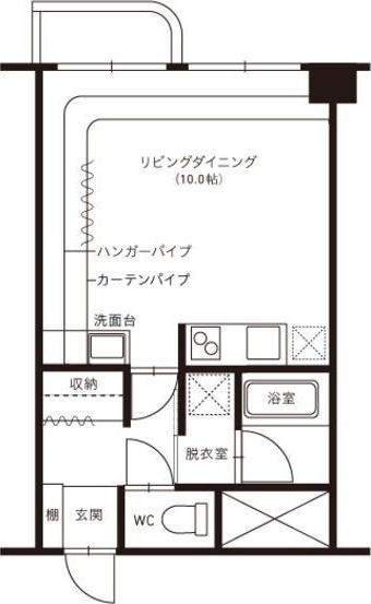 エスタシオン犬山(ワンルーム/8階)の間取り写真