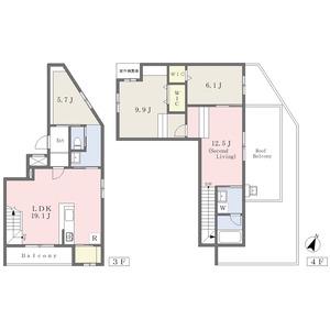 RESIDENCE DE 池下(2SLDK/3階)の間取り写真
