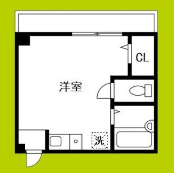 ボンジュール(ワンルーム/4階)の間取り写真