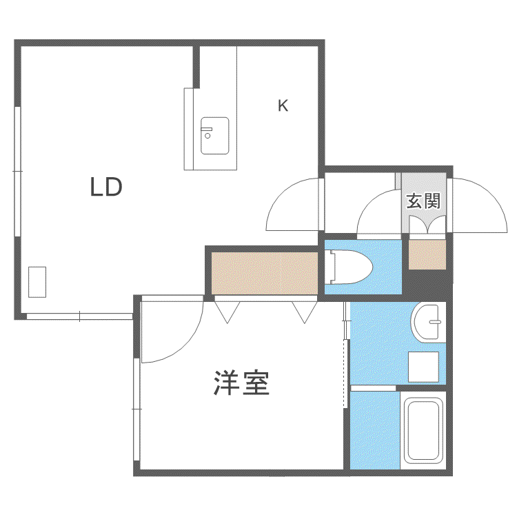 BRAMA(1LDK/2階)の間取り写真