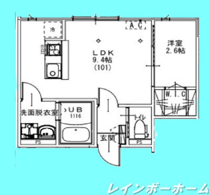 KEIAI RESIDENCE 元山II(1LDK/3階)の間取り写真