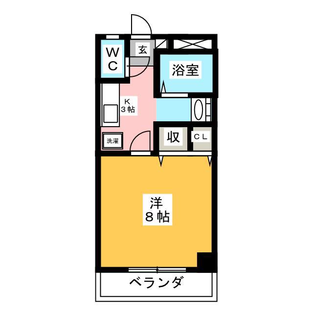 グレートマンションAM(1K/2階)の間取り写真