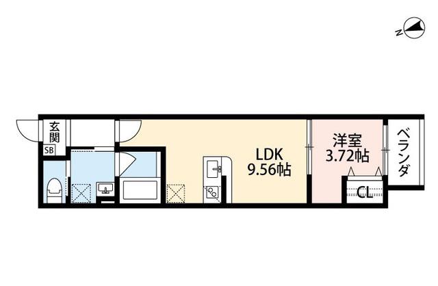バルーンフラワー(1LDK/1階)の間取り写真