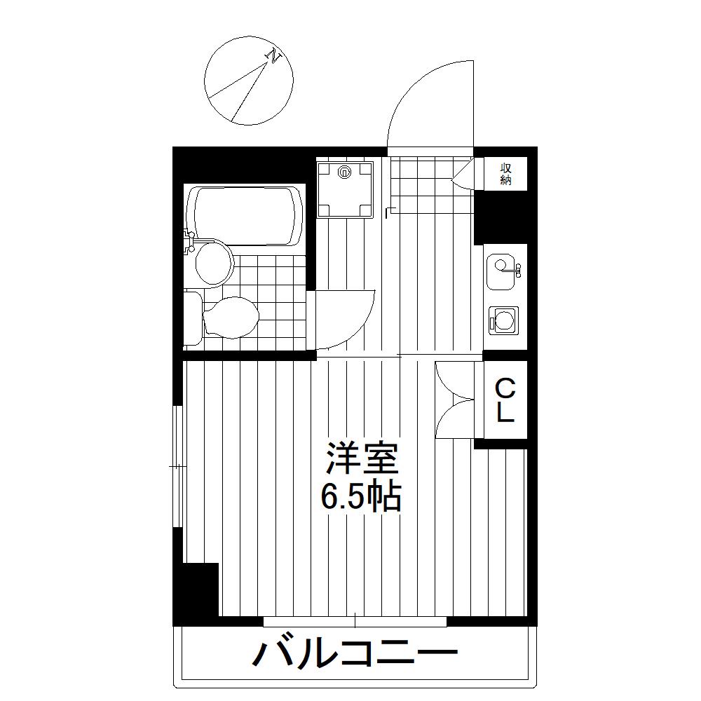 ペアレフルカワ(1K/2階)の間取り写真