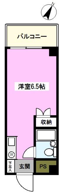 高嶺グリーンハイツ(ワンルーム/9階)の間取り写真