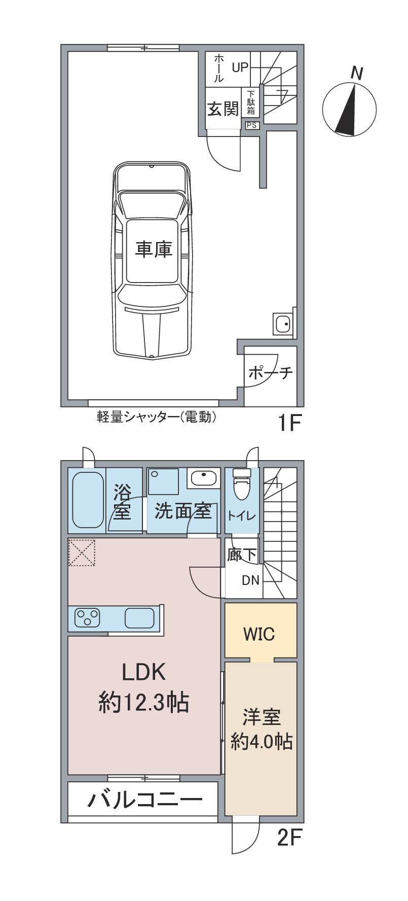 G C O L O R下中村町(1LDK/2階)の間取り写真