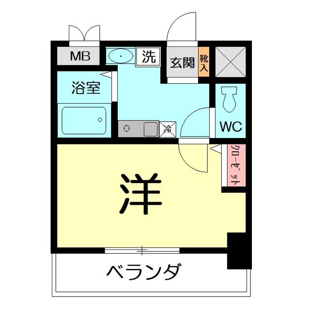 アイランドマンションI(1K/7階)の間取り写真
