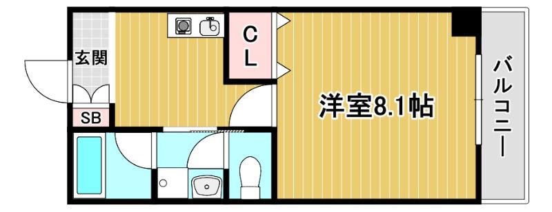 グリーンハイツ豊川II(1K/3階)の間取り写真