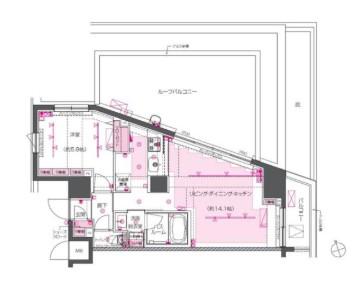 ZOOM戸越銀座(1LDK/3階)の間取り写真