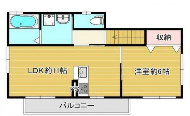 ルミエールファイブ(1LDK/2階)の間取り写真
