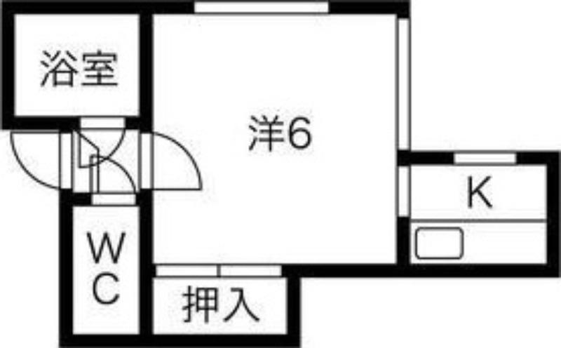 レ・クレージュ(ワンルーム/1階)の間取り写真