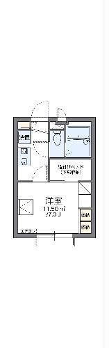 レオパレスフィールドI(1K/2階)の間取り写真