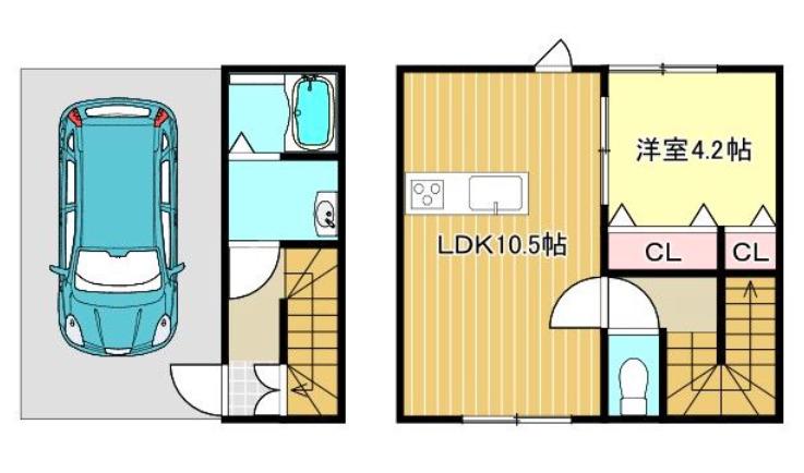 セレーノ鳥栖II(1LDK/1階)の間取り写真