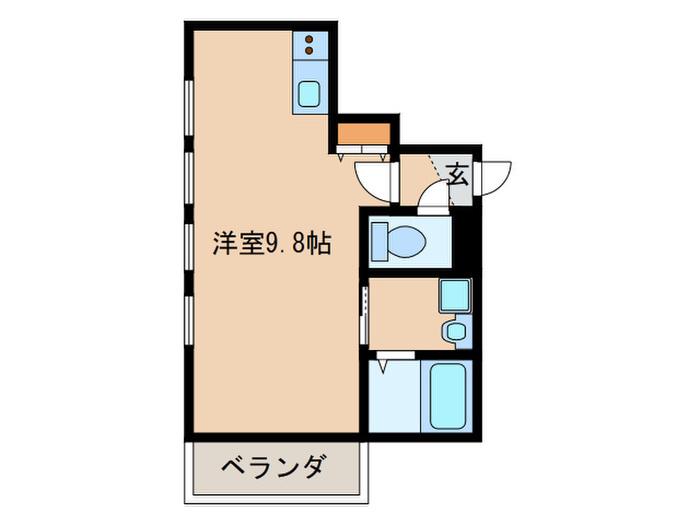 BIPPLE(ワンルーム/3階)の間取り写真