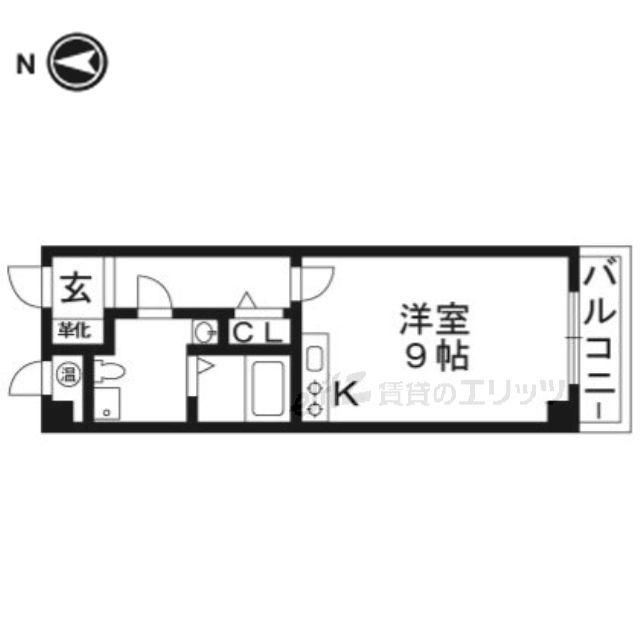 プラスコート西豊川(ワンルーム/3階)の間取り写真