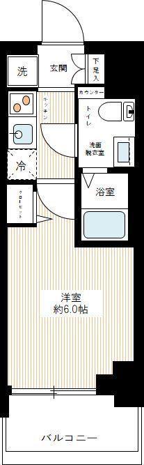 AZEST青砥II(1K/4階)の間取り写真