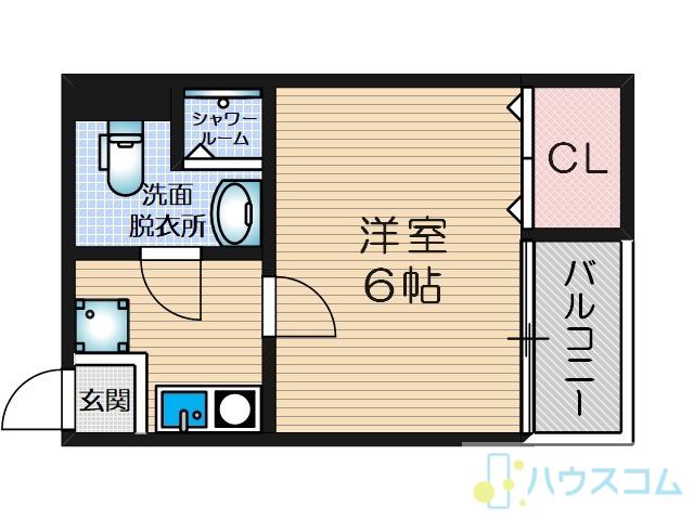 フォアール中村町(1K/2階)の間取り写真