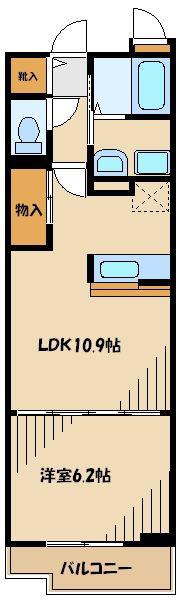 ライムランド(1LDK/1階)の間取り写真