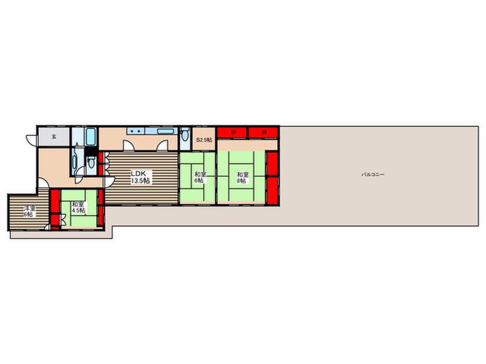 マンション本郷(4SLDK/6階)の間取り写真