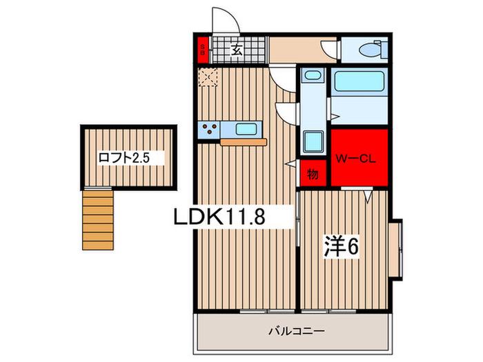 メゾン・ブリアンシエル(1LDK/3階)の間取り写真