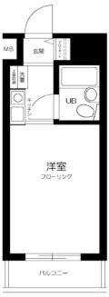 スカイコート下高井戸(ワンルーム/5階)の間取り写真