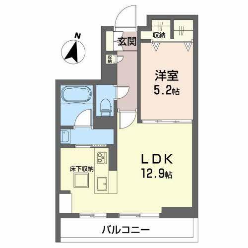 グローレン柏木(1LDK/1階)の間取り写真