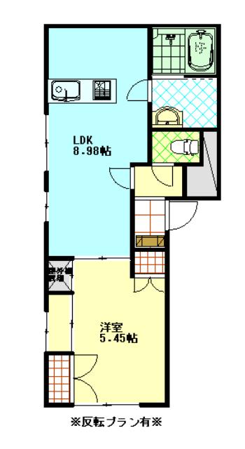 ニアステーションIII(1LDK/3階)の間取り写真