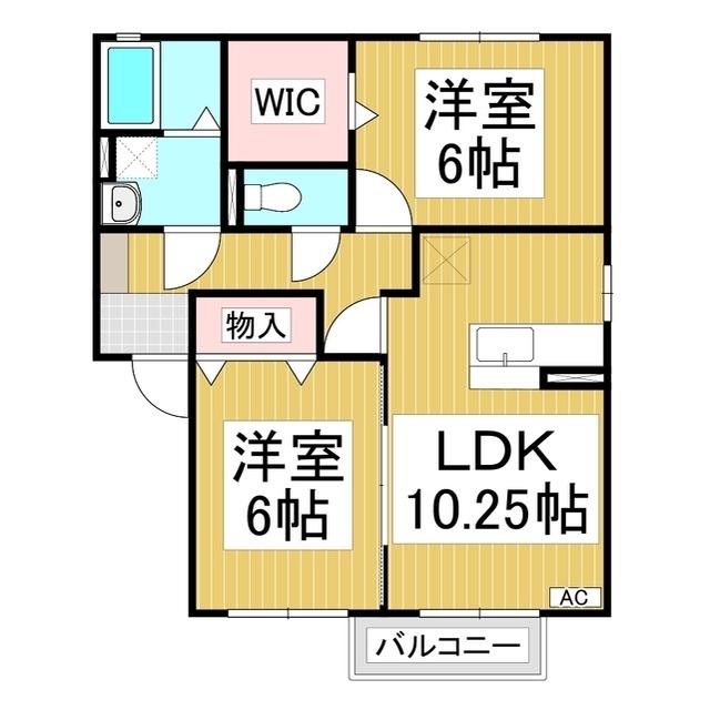 ガーデン高田(2LDK/1階)の間取り写真