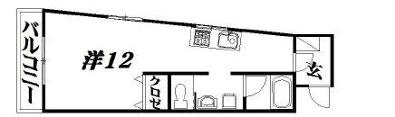 AVENUE大工町(ワンルーム/6階)の間取り写真