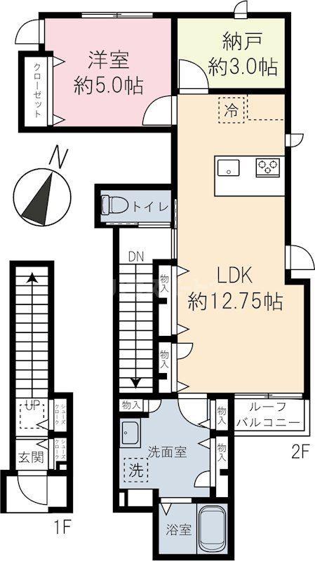 チョトラ新大塚(1SLDK/2階)の間取り写真