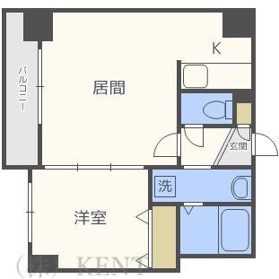 SーFORT札幌北5条(1LDK/4階)の間取り写真