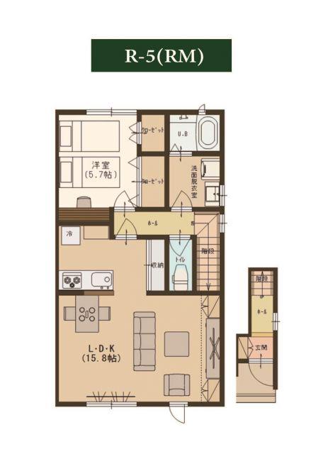 HOMESUSONIA・前川東VI(1LDK/1階)の間取り写真
