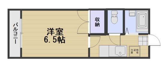 クイーンパレス(1K/2階)の間取り写真