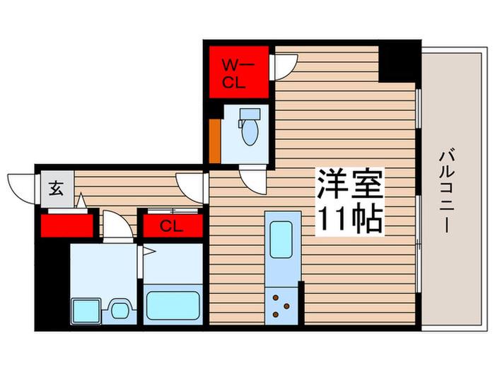 大和ビル(ワンルーム/4階)の間取り写真