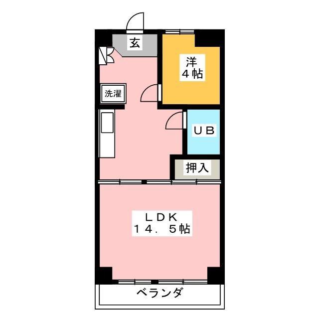 ル・グラン川越(1LDK/3階)の間取り写真