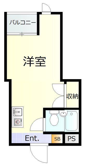 ウィンベルソロ曳舟第3(ワンルーム/2階)の間取り写真