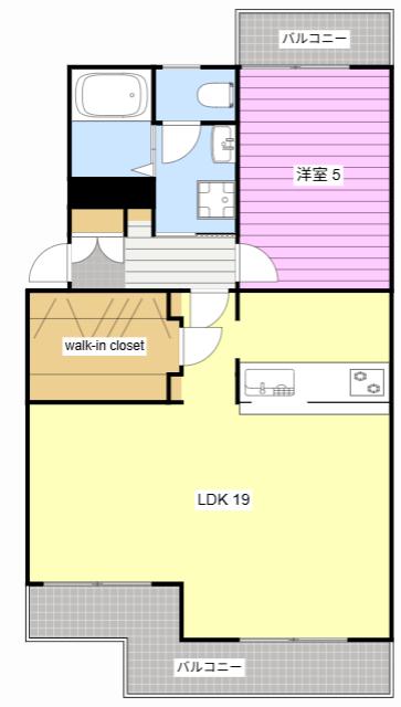 カーサプリマベーラ(1LDK/3階)の間取り写真
