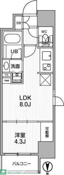 NIDO KAMATA(1LDK/8階)の間取り写真
