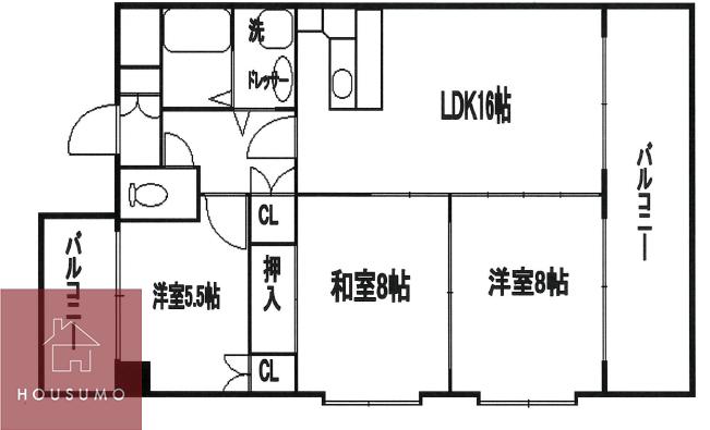 ベルエアーI(3LDK/6階)の間取り写真