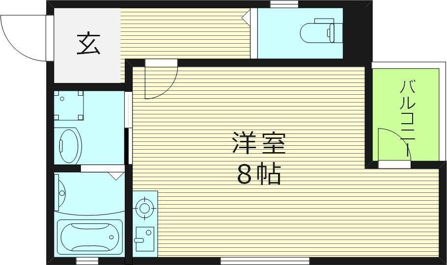 K&A鴫野西(ワンルーム/3階)の間取り写真