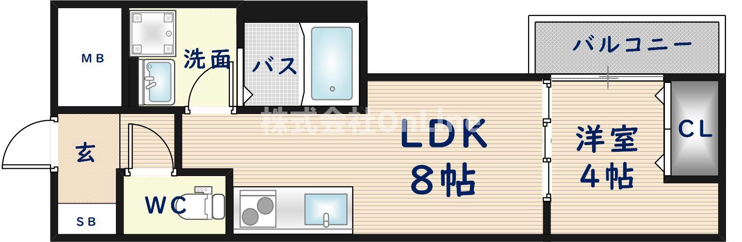 D PORTA GIRASOLE(1LDK/2階)の間取り写真