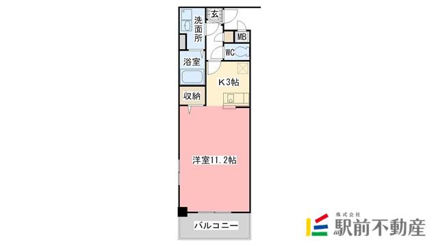 リュミエール・アンジュ(1K/3階)の間取り写真