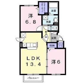 フォルトゥーナ(2LDK/4階)の間取り写真